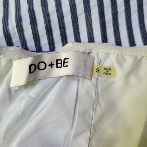 Do & Be Navy Blue and White striped Small Romper - Picture 8 of 9